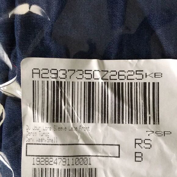 Du Jour Long Sleeves Lace Front Tencel Denim Tunic - Picture 11 of 11